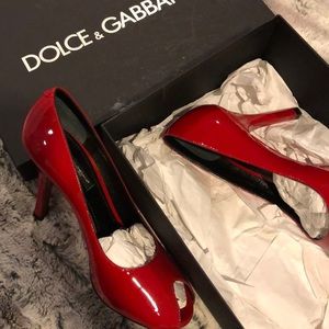 Dolce and Gabbana Red vintage heels